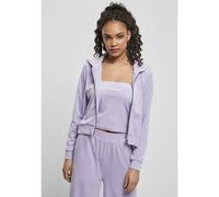 Women's hoodie large sizes Urban Classics velvet zip Bleu 4XL