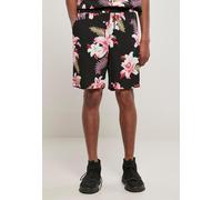 Urban Classics - Viscose AOP Resort Darkjungle - Shorts - black - S - 100% Viscose S