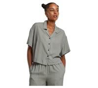 Urban Classics Viscose Resort Short Sleeve Shirt Grey 3XL Woman