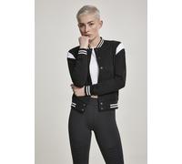 Urban Classics Women Jacket Ladies Inset College Sweat Jacket Black/White