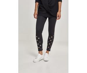 Urban Classics Women Leggings Ladies Eyelet Leggings Black