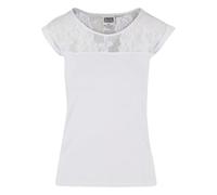 Urban Classics Women's T-Shirt Top Laces - White (220) - XS