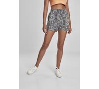 Urban Classics Women Shorts Ladies AOP Viscose Resort Shorts Bandana Black/White