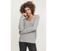 Urban Classics Women Sweatshirt Ladies Back Lace Up Sweater Black