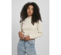 Urban Classics Women Sweatshirt Ladies Interlock Short Turtleneck Crew Sand