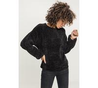 Urban Classics Women Sweatshirt Ladies Oversize Chenille Sweater Black