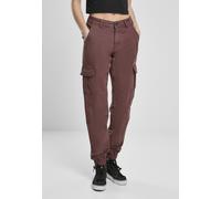 Urban Classics Women Trousers Ladies High Waist Cargo Pants Cherry