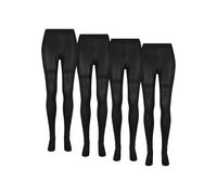 Urban Classics Women's 100 Denier Tights 4-Pack Pants, Black, S/M