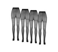 Urban Classics Women's 30 Denier Tights 4-Pack Pants, Black, S/M