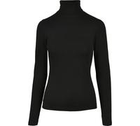 Urban Classics Women's Ladies Basic Turtleneck L/S T-Shirt, Black, M