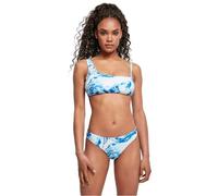 Urban Classics Women's Bikini Set Two Piece Swimsuit with Asymmetrical Top Ladies Asymmetric Tank Top Bikini Sizes XS - XL, Ocean White, L