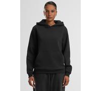 Urban Classics Womens Black Cotton Blend Kangaroo Pocket Fluffy Hoody - Size 2XL