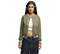 Urban Classics Women's College Sweat Jacket, Olive/Olive, S