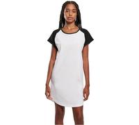 Urban Classics Women's Contrast Raglan Tee Dress Casual, White/Black, S