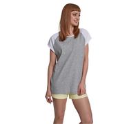 Urban Classics Women's Contrast Raglan Tee T-Shirt, Mehrfarbig (Grey/White 01219), XXXL