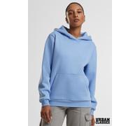 Urban Classics Women's Cotton Blend Kangaroo Pocket Fluffy Hoody in Light Blue | Size: Large Urban Classics Light Blue L
