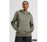 Urban Classics Women's Cotton Blend Kangaroo Pocket Fluffy Hoody in Light Khaki | Size: XL Urban Classics Light Khaki XL