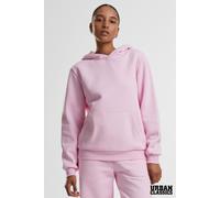 Urban Classics Women's Cotton Blend Kangaroo Pocket Fluffy Hoody in Pink | Size: 2XL Urban Classics Pink 2XL