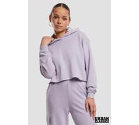 Urban Classics Women's Cotton Blend Oversized Cropped Light Terry Hoody in Lilac | Size: 2XL Urban Classics Lilac 2XL