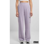 Urban Classics Women's Cotton Blend Straight-Leg Terry Cargo-Style Sweatpants in Lilac | Size: XL Urban Classics Lilac XL