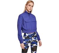Urban Classics Women's Cropped Crinkle Nylon Pull Over Jacket Windbreaker, bluepurple, XL