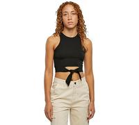 Urban Classics Women's Cropped Knot Top Black XS, Black, XS