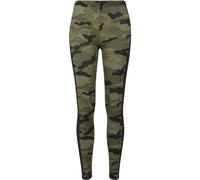 Urban Classics Women's Damen Ladies Camo Stripe Leggings, Bk/LGR, L