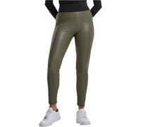 Urban Classics Women's High Waist Leggings aus Lederimitat mit Hoher Taille-Ladies Faux Leather Treggins Yoga Pants, Olive, M