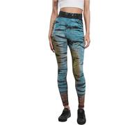 Urban Classics Cotton Tie Dye High Waist Leggings Black S Woman