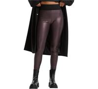 Urban Classics Women's High Waist Leggings Aus Lederimitat Mit Hoher Taille - Ladies Faux Leather Treggins Yoga Pants