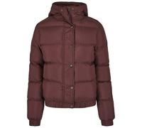 Urban Classics Women's Ladies Hooded Puffer Jacket, Cherry, XS