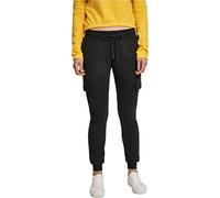 Urban Classics Women's Hose Ladies Cargo Jogging-Pants Sports Trousers, Black (Black 00007), 12 (Size: Medium)