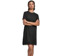 Urban Classics Women's Kleid Ladies Boxy Lace Hem Tee Dress, Black, L