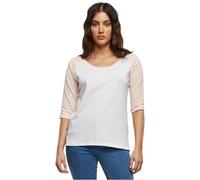 Urban Classics Womens Ladies 3/4 Contrast Raglan Tee T-Shirt, Bk/LGR 01, XS UK