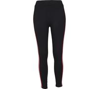 Urban Classics Women's Ladies 3-Tone Tape Leggings, Multicoloured (Black/Firered/White/Navy 01320), S