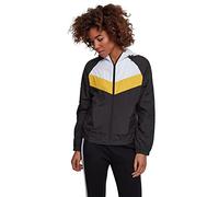 Urban Classics Women's Ladies 3-Tone Windbreaker Jacket, Black/White/Chromeyellow, L