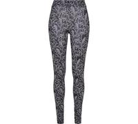 Urban Classics Women's Ladies AOP Leggings, Hibiscus Black, XS