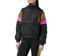 Urban Classics Women's Ladies AOP Mixed Pull Over Jacket, Multicolour (Black/Leo 01945), Medium