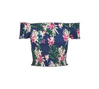 Urban Classics Women's Ladies AOP Smoke Tee T-Shirt, Blue (Blue Flower 02045), X-Large