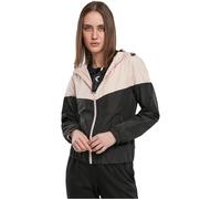 Urban Classics Women's Ladies Arrow Windbreaker Wind Jacket, Light Pink/Black, M