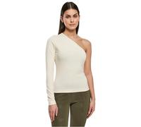 Urban Classics Women's Ladies Asymmetric Longsleeve T-Shirt, Whitesand, Large