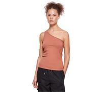Urban Classics Women's Ladies Asymmetric Top Cami Shirt, Terracotta, XL