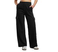 Urban Classics Women's Ladies Baggy Light Terry Sweat Pants Pants, Black,