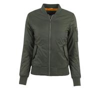 Urban Classics Women's Ladies Basic Bomber Jacket, Green - Grün (Olive 176), S UK