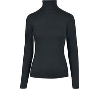 Urban Classics Women's Ladies Basic Turtleneck L/S T Shirt, Black, 5XL Plus UK