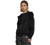 Urban Classics Women's Ladies Boxy Zip Hoody Hooded Sweatshirt, Black, XXXXL