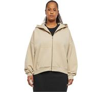 Urban Classics Women's Ladies Boxy Zip Hoody Hooded Sweatshirt, Wetsand, S