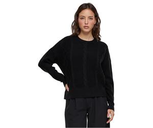 Urban Classics Women's Ladies Cabel Knit Sweater Sweatshirt, Black,