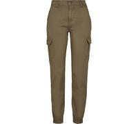 Urban Classics Women's Ladies Cargo-hose High Waist Cargo Pants Hose, Olive, 29W UK