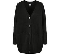 Urban Classics Women's Ladies Chunky Fluffy Knit Cardigan Sweater, Black, S